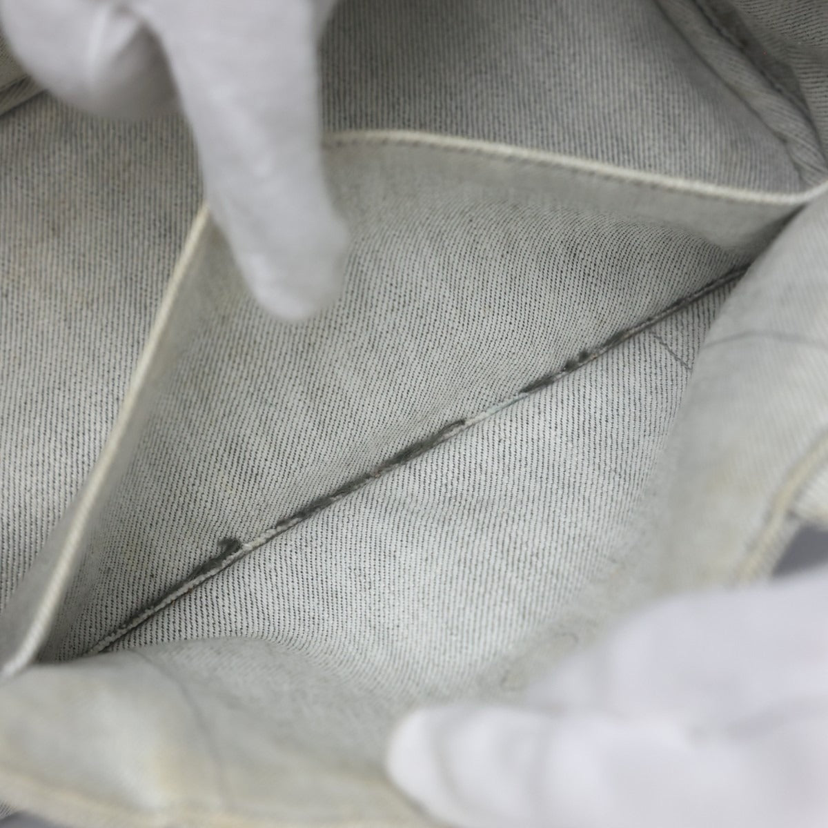 プラダ PRADA トートバッグ
 2WAYバッグ キャンバス カナパトート デニム 1BG439 ビアンコ 【SS】
 【中古】