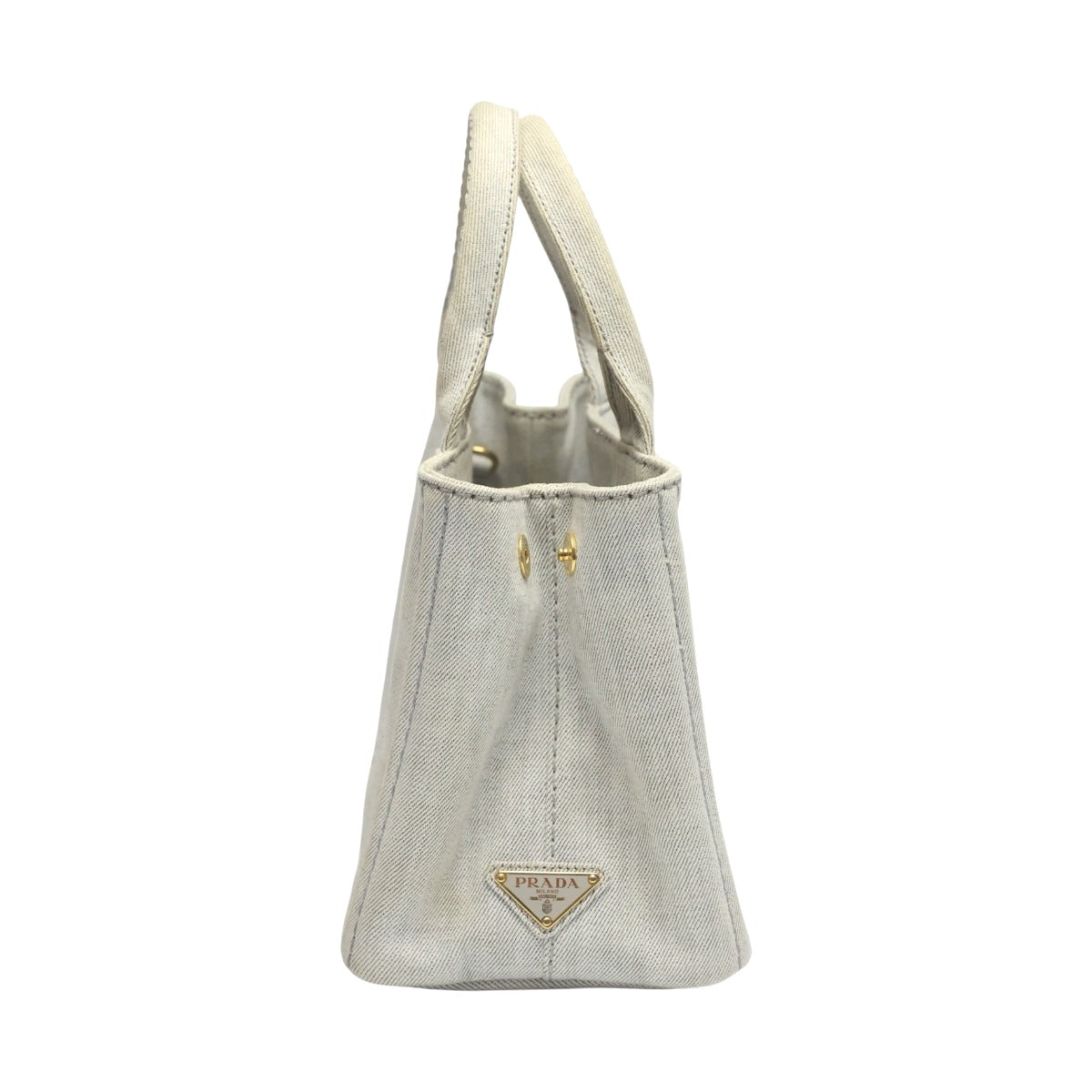 プラダ PRADA トートバッグ
 2WAYバッグ キャンバス カナパトート デニム 1BG439 ビアンコ 【SS】
 【中古】