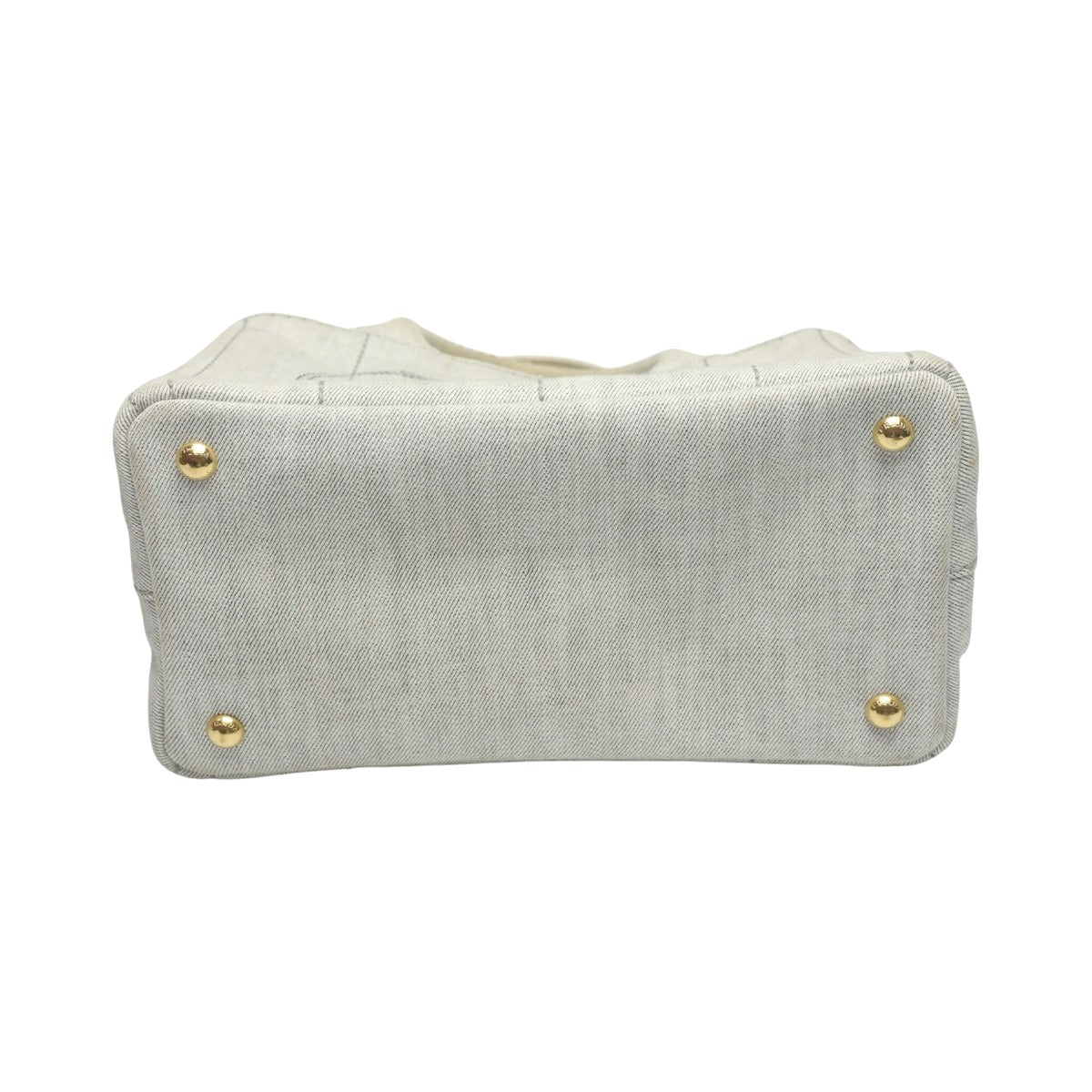 プラダ PRADA トートバッグ
 2WAYバッグ キャンバス カナパトート デニム 1BG439 ビアンコ 【SS】
 【中古】