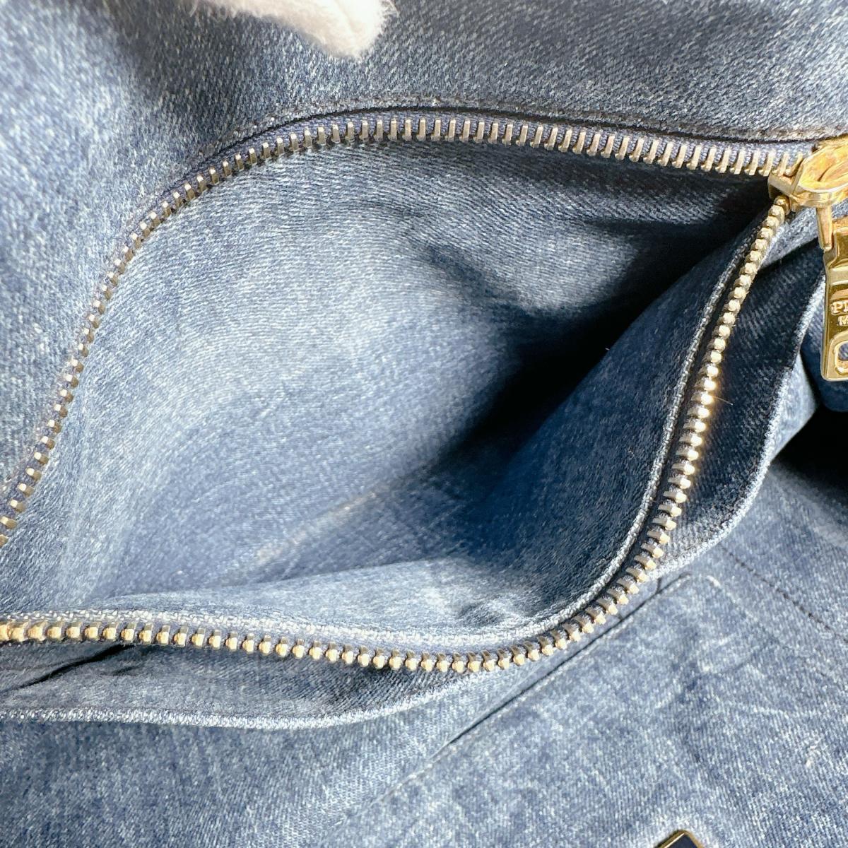 プラダ PRADA トートバッグ
 トートバッグ キャンバス カナパトート デニム ブルー 【SS】
 【中古】