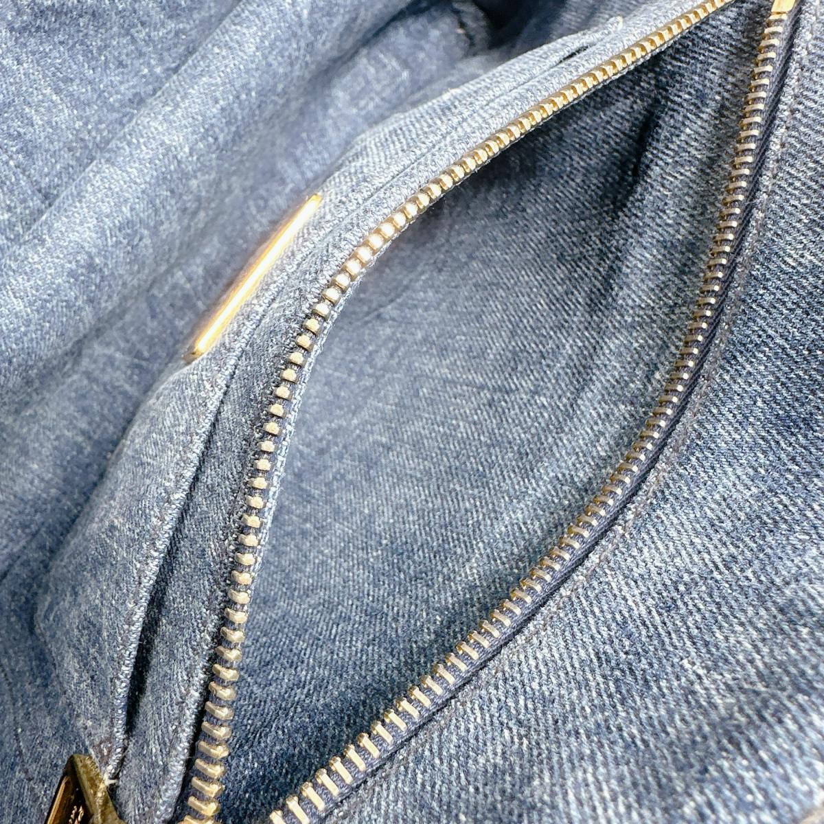 プラダ PRADA トートバッグ
 トートバッグ キャンバス カナパトート デニム ブルー 【SS】
 【中古】