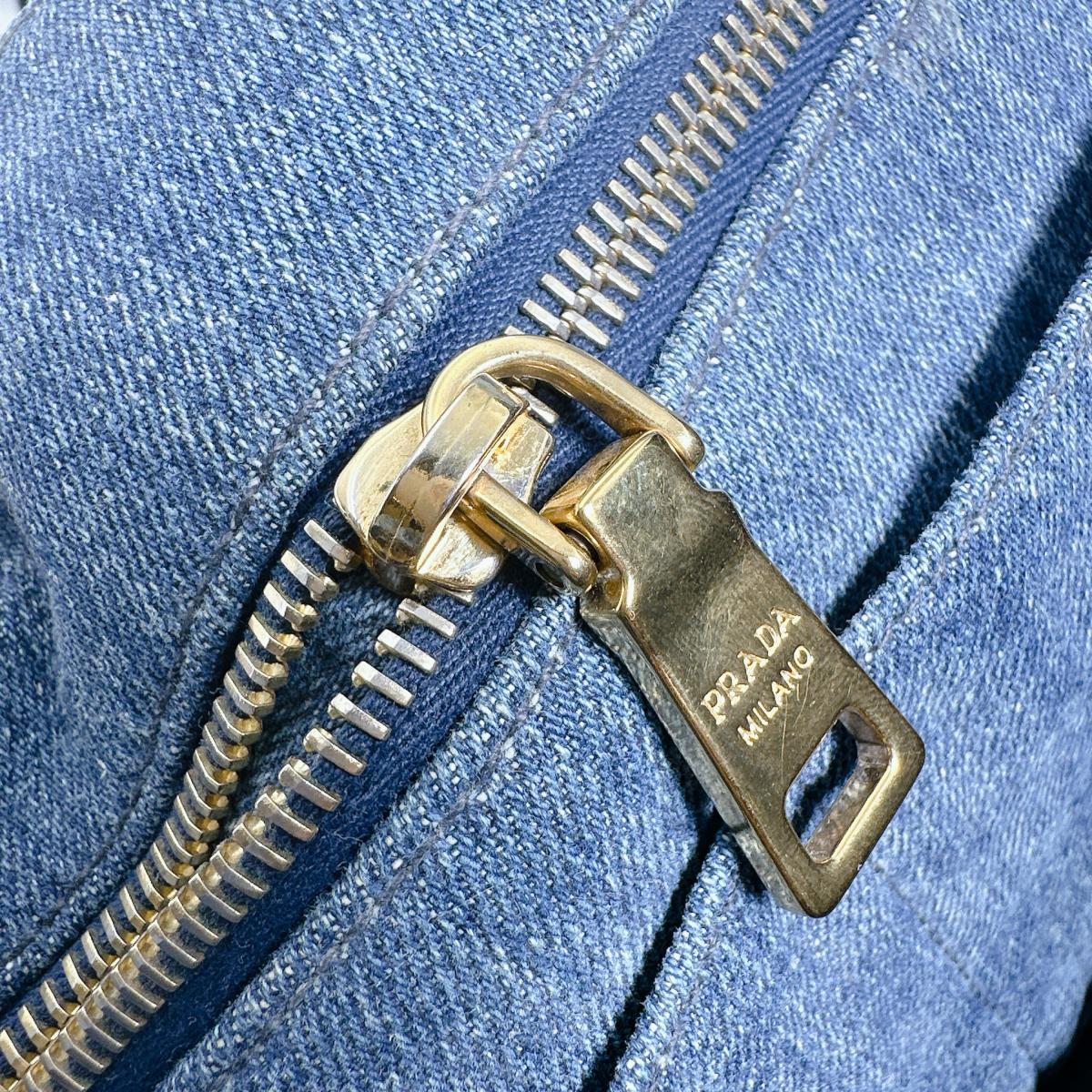 プラダ PRADA トートバッグ
 トートバッグ キャンバス カナパトート デニム ブルー 【SS】
 【中古】