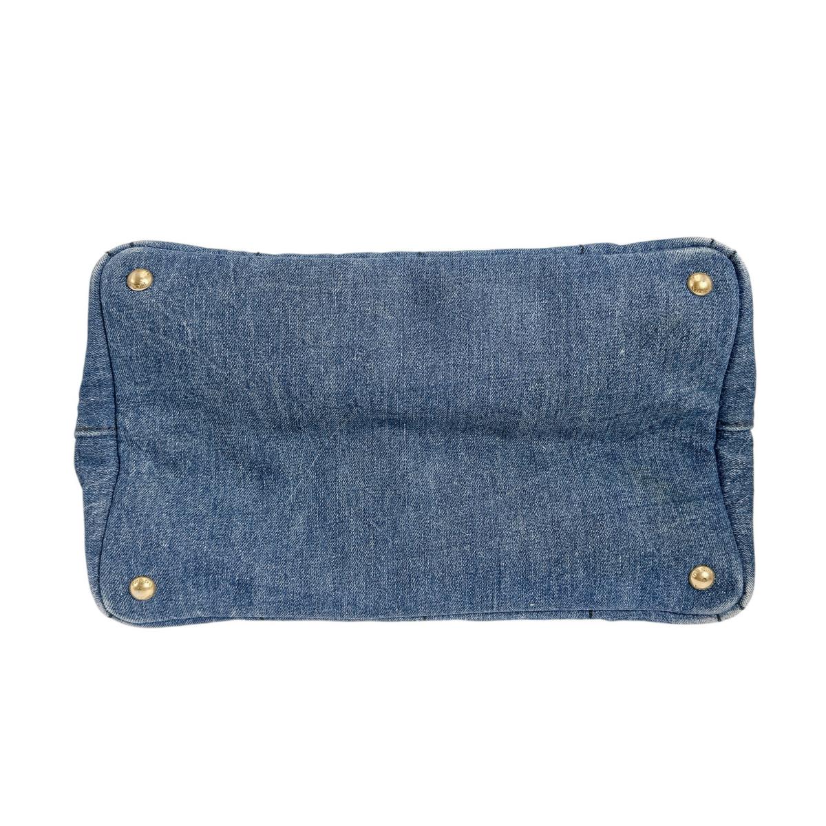 プラダ PRADA トートバッグ
 トートバッグ キャンバス カナパトート デニム ブルー 【SS】
 【中古】