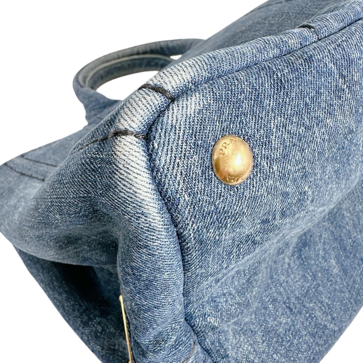 プラダ PRADA トートバッグ
 トートバッグ キャンバス カナパトート デニム ブルー 【SS】
 【中古】