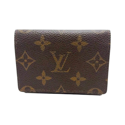 ルイヴィトン LOUIS VUITTON 名刺入れ
 カードケース モノグラム アンヴェロップ・カルト ドゥ ヴィジット モノグラムキャンバス M62920 ブラウン LV
 【SS】
 【中古】