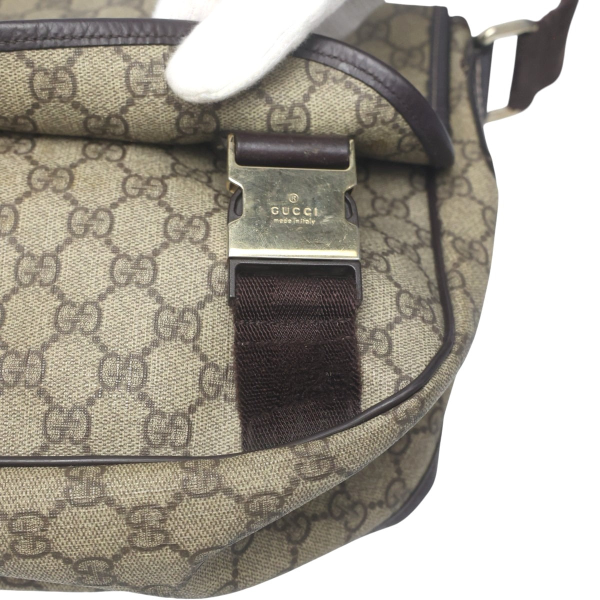 グッチ GUCCI ショルダーバッグ
 ショルダーバッグ GGプラス GGスプリーム GGスプリームキャンバス 201732 ブラウン 【SS】
 【中古】