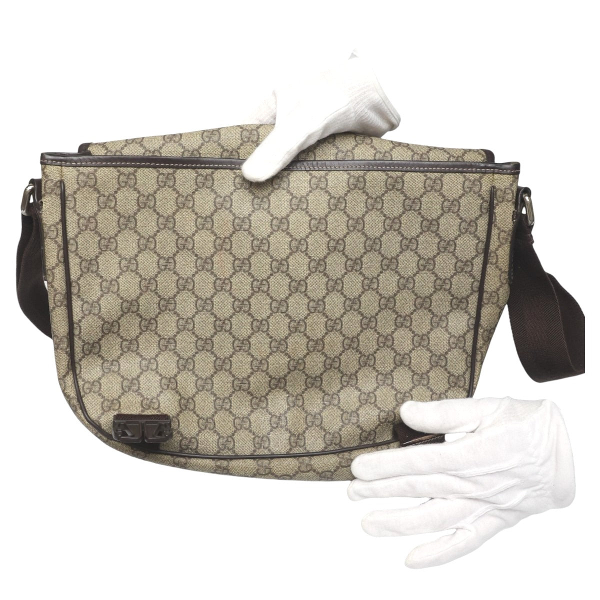 グッチ GUCCI ショルダーバッグ
 ショルダーバッグ GGプラス GGスプリーム GGスプリームキャンバス 201732 ブラウン 【SS】
 【中古】