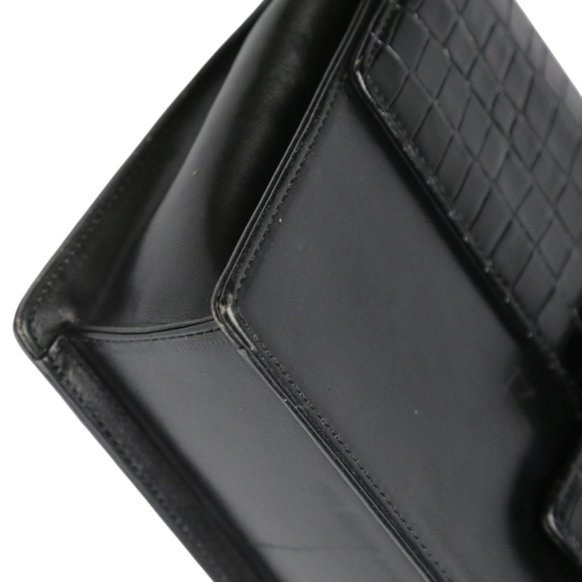 ハナエモリ HANAE MORI 森英恵 ハンドバッグ
 クラッチバッグ 2WAY 肩掛け クロコダイル ブラック 【SS】
 【中古】