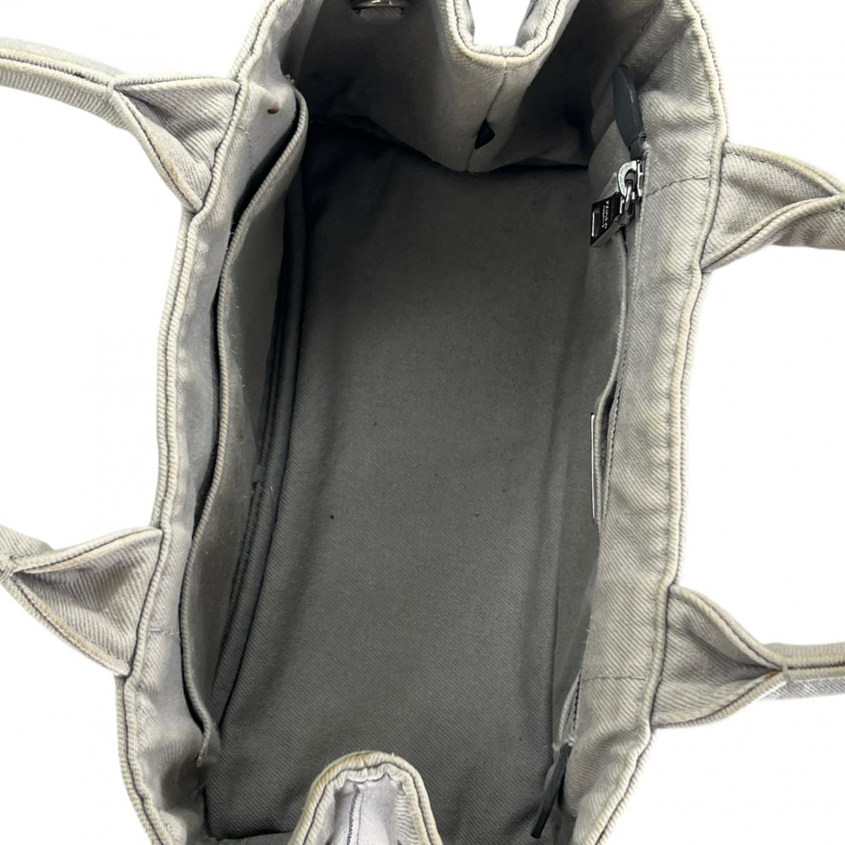 プラダ PRADA トートバッグ
 トートバッグ キャンバス カナパトート デニム 1BG439 ビアンコ 【SS】
 【中古】