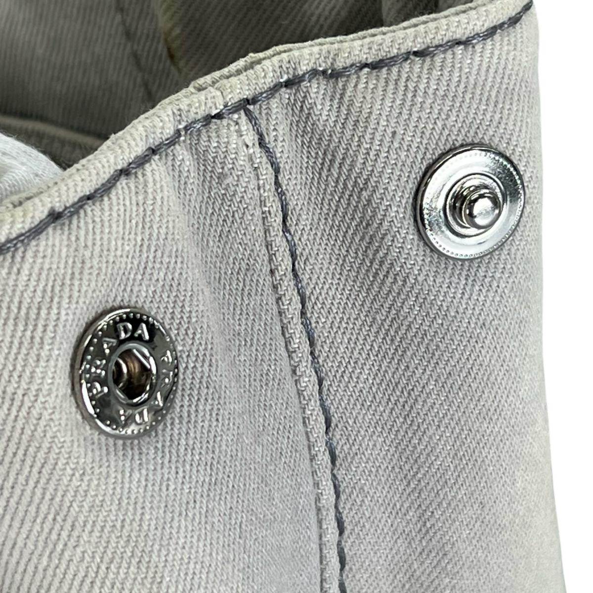 プラダ PRADA トートバッグ
 トートバッグ キャンバス カナパトート デニム 1BG439 ビアンコ 【SS】
 【中古】