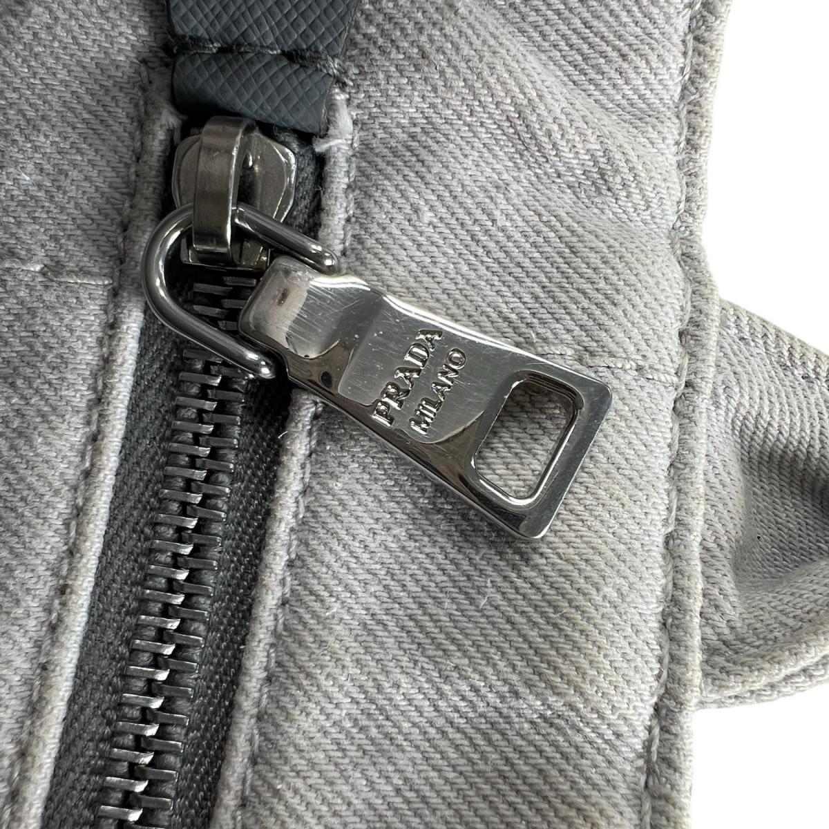 プラダ PRADA トートバッグ
 トートバッグ キャンバス カナパトート デニム 1BG439 ビアンコ 【SS】
 【中古】