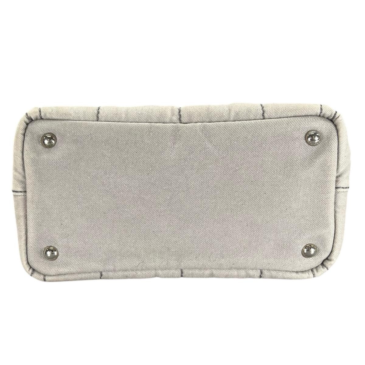 プラダ PRADA トートバッグ
 トートバッグ キャンバス カナパトート デニム 1BG439 ビアンコ 【SS】
 【中古】