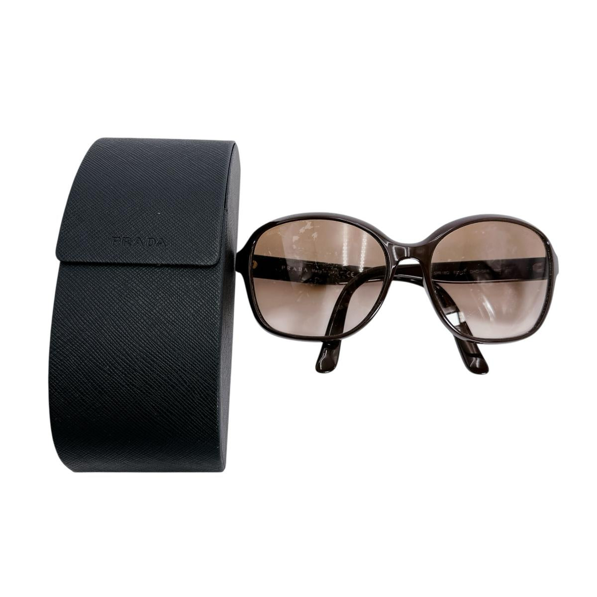 プラダ PRADA サングラス
 SPR18Q 140 2N 62□17 DHO-0A6 プラスチック ブラウン 【SS】
 【中古】