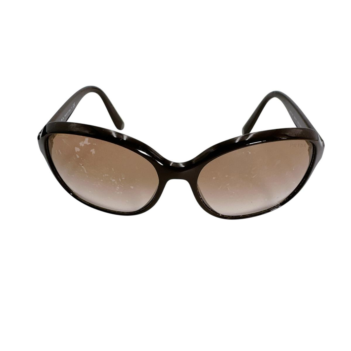 プラダ PRADA サングラス
 SPR18Q 140 2N 62□17 DHO-0A6 プラスチック ブラウン 【SS】
 【中古】