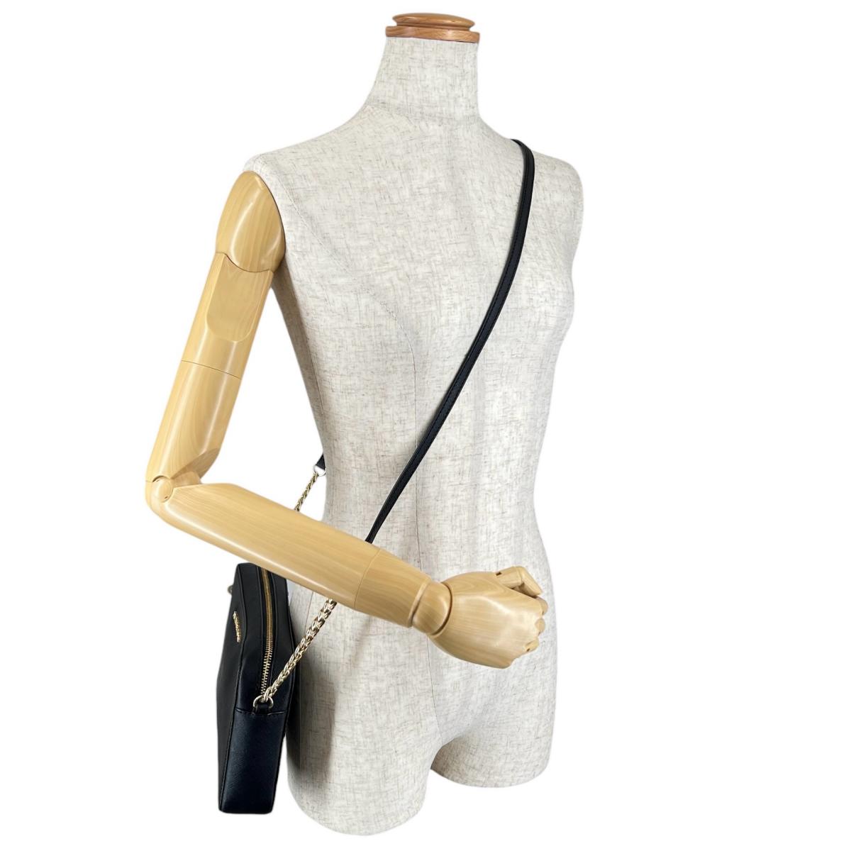 マイケルコース Michael Kors ショルダーバッグ
 チェーンバッグ サフィアーノ レザー PS-1808 ブラック 【SS】
 【中古】