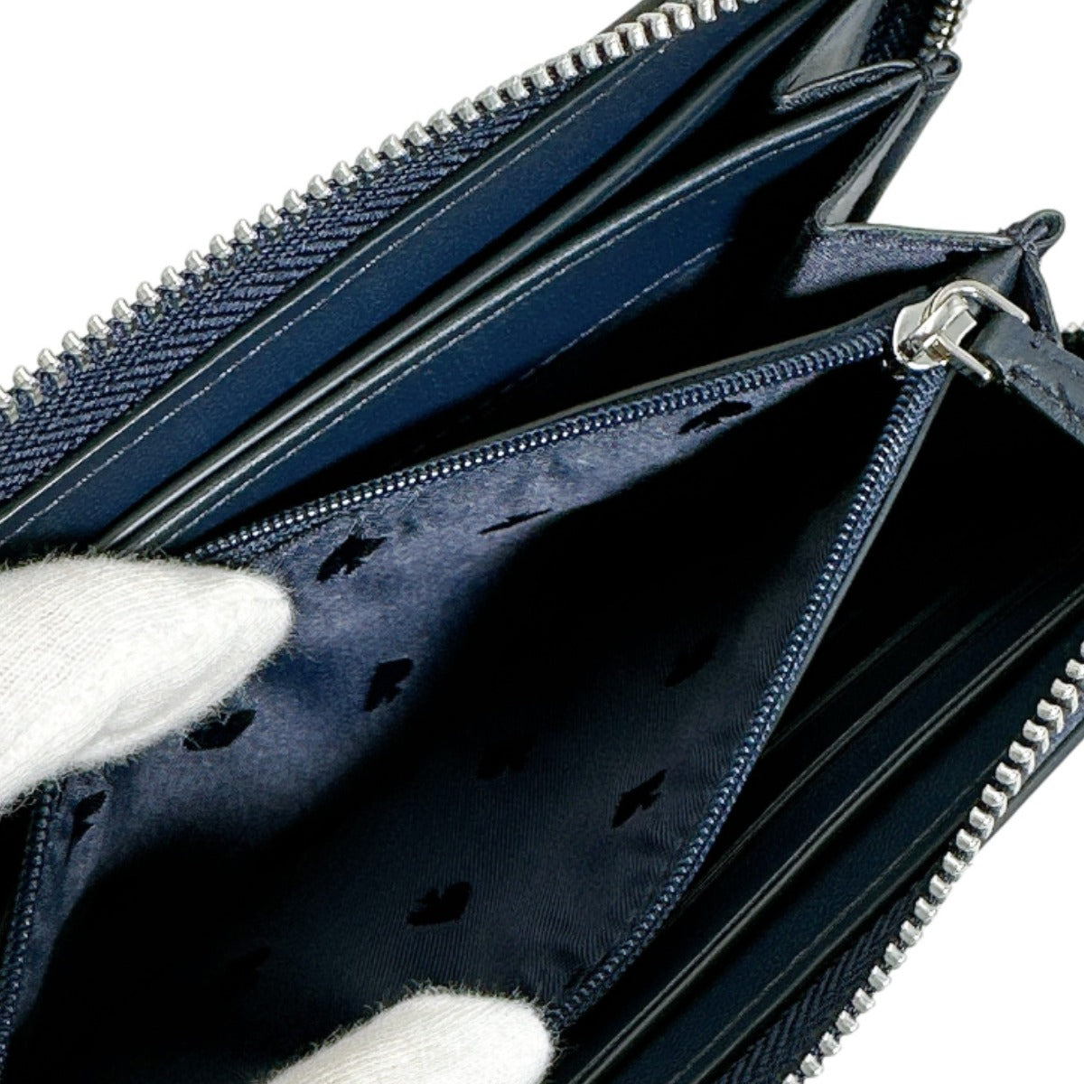 ケイトスペード Kate Spade 長財布
 ラウンドファスナー エラ ジップ アラウンド デニム K6151 ブルーマルチ 【SS】
 【中古】