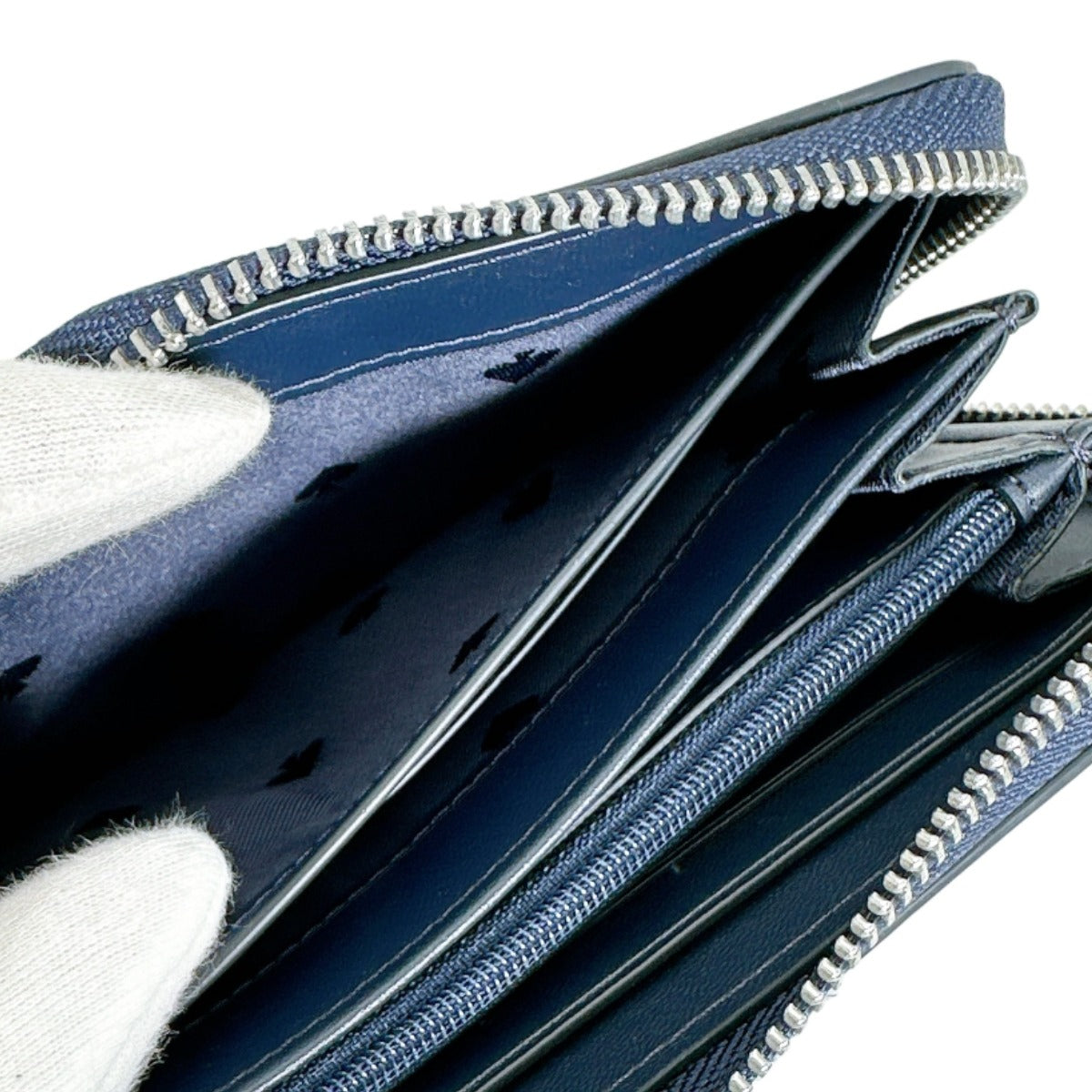 ケイトスペード Kate Spade 長財布
 ラウンドファスナー エラ ジップ アラウンド デニム K6151 ブルーマルチ 【SS】
 【中古】