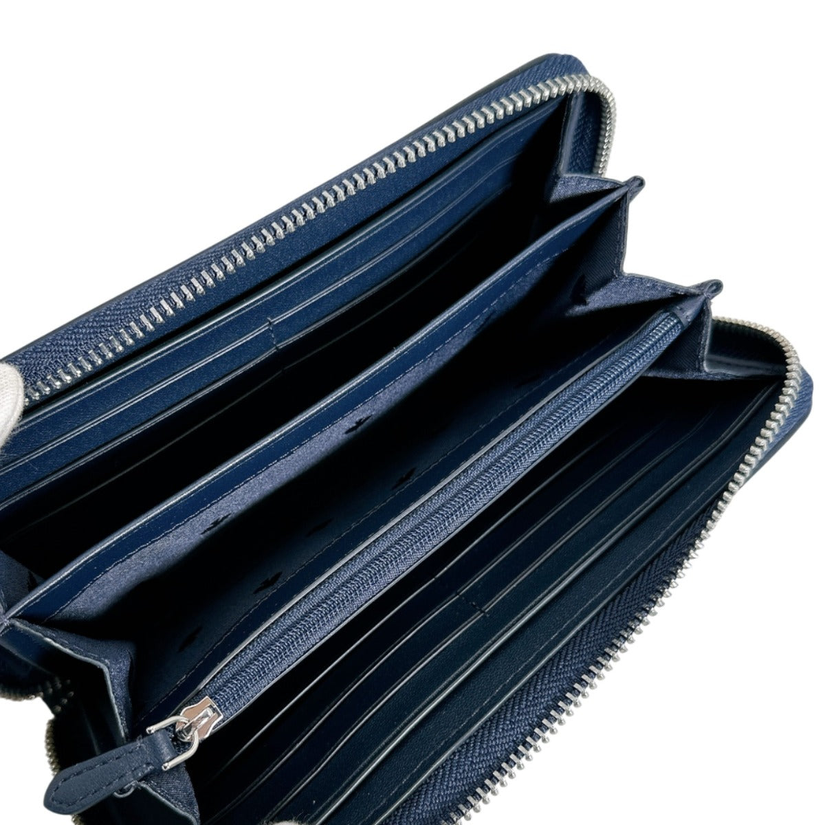 ケイトスペード Kate Spade 長財布
 ラウンドファスナー エラ ジップ アラウンド デニム K6151 ブルーマルチ 【SS】
 【中古】