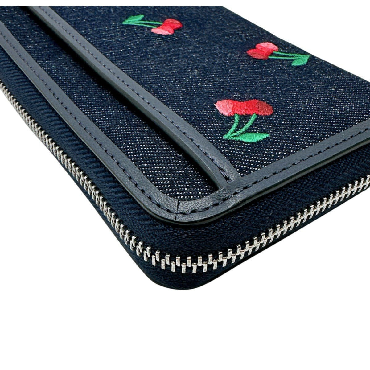 ケイトスペード Kate Spade 長財布
 ラウンドファスナー エラ ジップ アラウンド デニム K6151 ブルーマルチ 【SS】
 【中古】