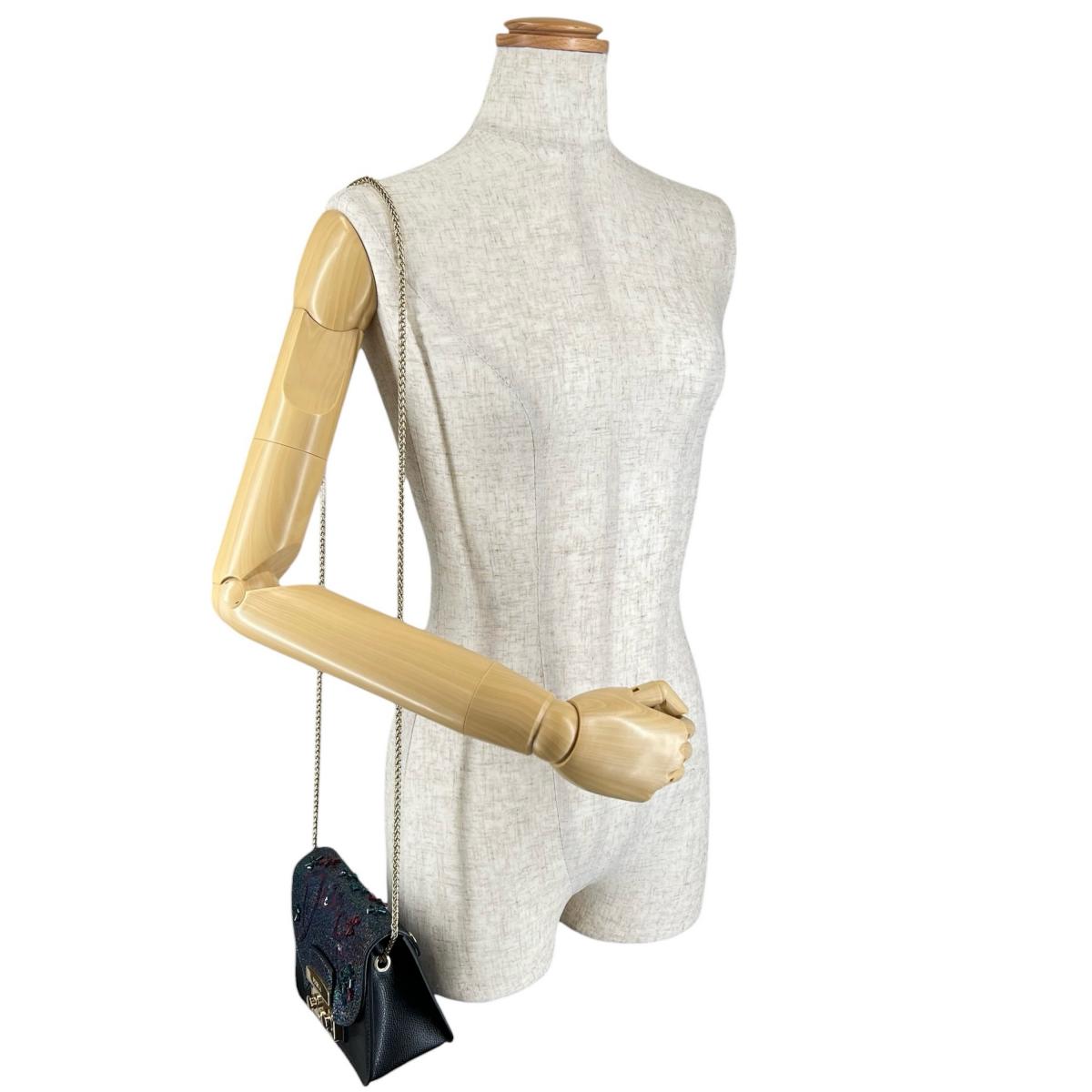 フルラ Furla ショルダーバッグ
 チェーンショルダーバッグ ゴールド金具 メトロポリス レザー ブラック 【SS】
 【中古】