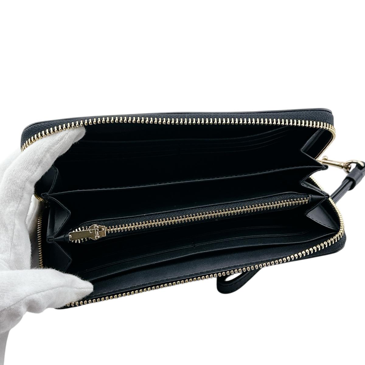 コーチ COACH 長財布
 長財布 シグネチャー ロングジップ アラウンド キャンバス C4452 カーキ×ブラック 【SS】
 【中古】