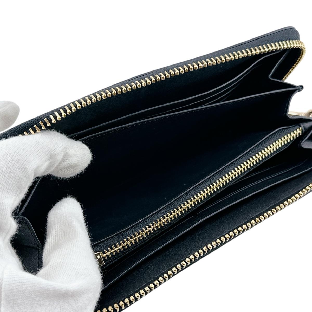 コーチ COACH 長財布
 長財布 シグネチャー ロングジップ アラウンド キャンバス C4452 カーキ×ブラック 【SS】
 【中古】