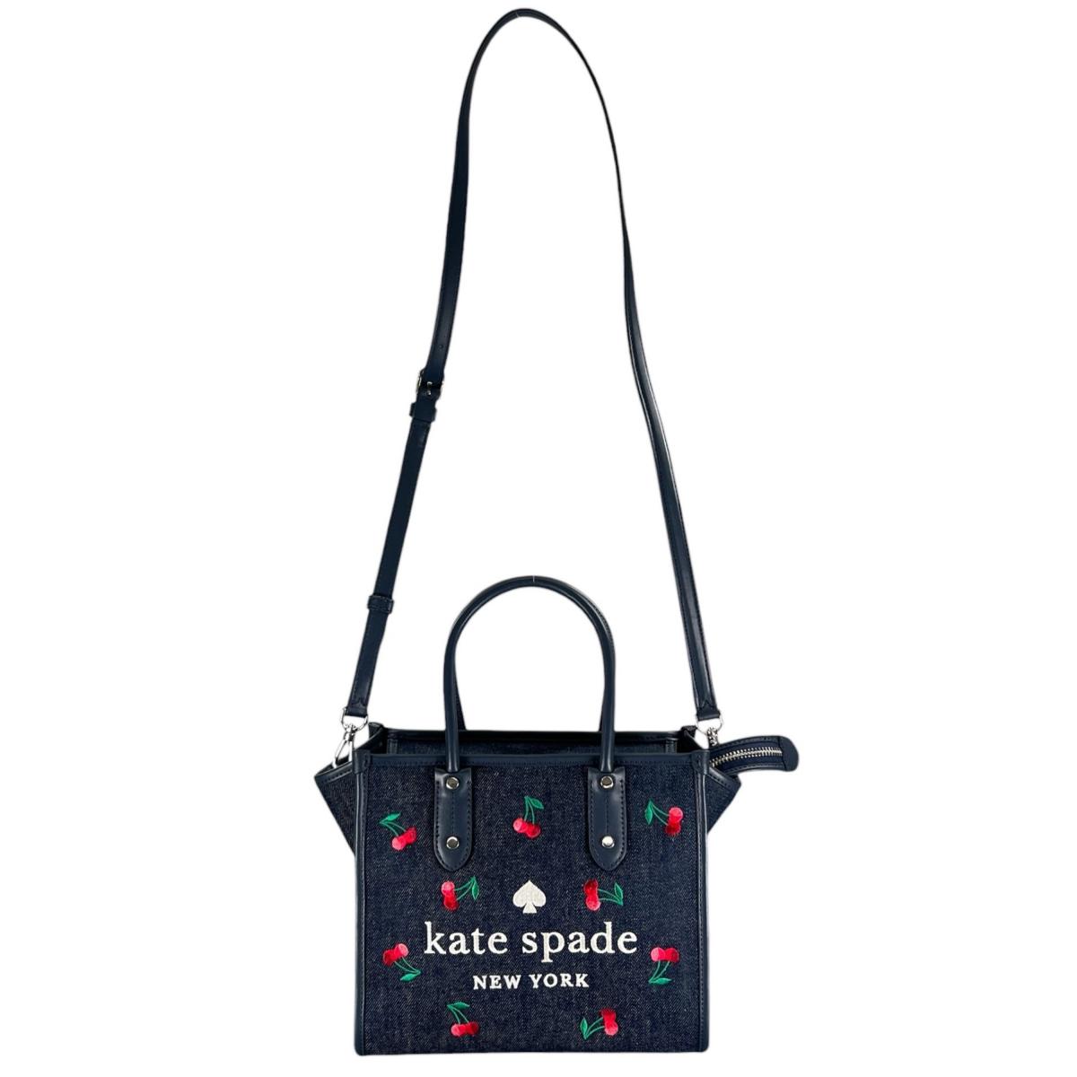 ケイトスペード Kate Spade ハンドバッグ
 2WAYバッグ さくらんぼ エラ スモール トート デニム K6080 ネイビー 【SS】
 【中古】