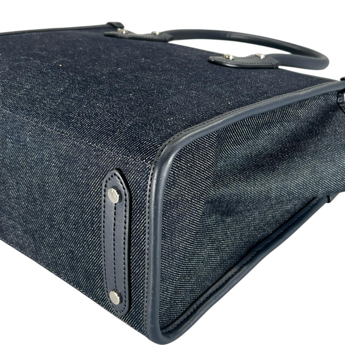 ケイトスペード Kate Spade ハンドバッグ
 2WAYバッグ さくらんぼ エラ スモール トート デニム K6080 ネイビー 【SS】
 【中古】