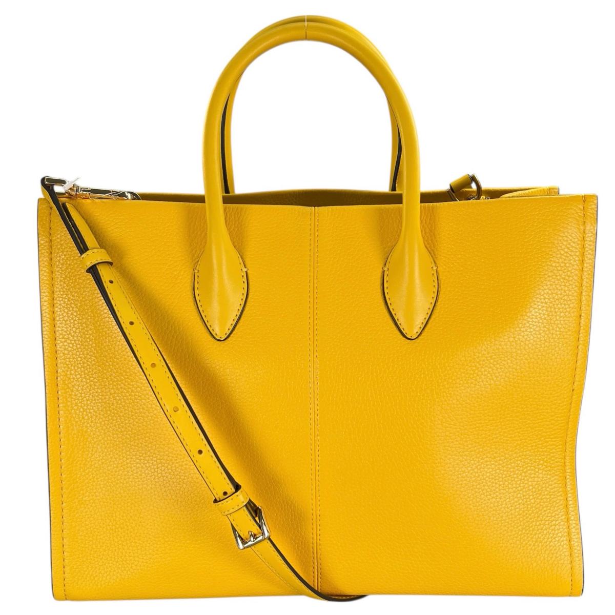 マイケルコース Michael Kors ハンドバッグ
 2WAYバッグ ショルダーバッグ 牛革 イエロー 【SS】
 【中古】