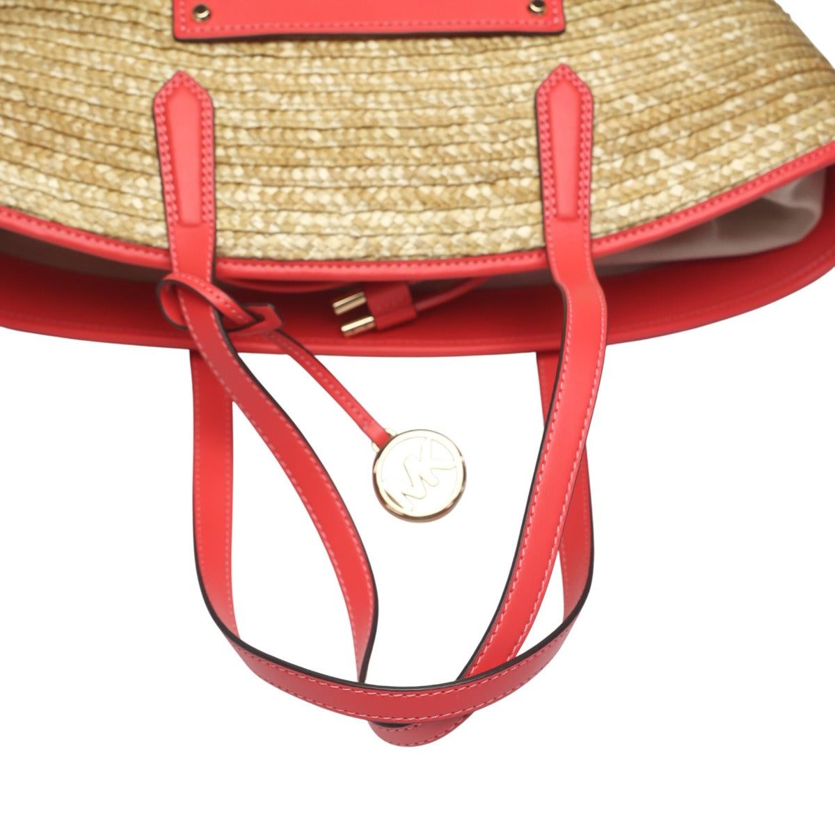 マイケルコース Michael Kors ハンドバッグ
 かごバッグ キンバー 大容量 キャンバス 35T2G7KT71 ピンク 【SS】
 【中古】