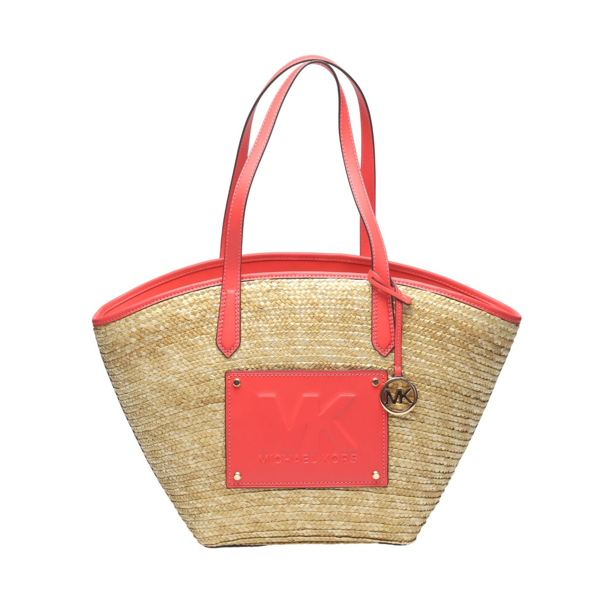 マイケルコース Michael Kors ハンドバッグ
 かごバッグ キンバー 大容量 キャンバス 35T2G7KT71 ピンク 【SS】
 【中古】