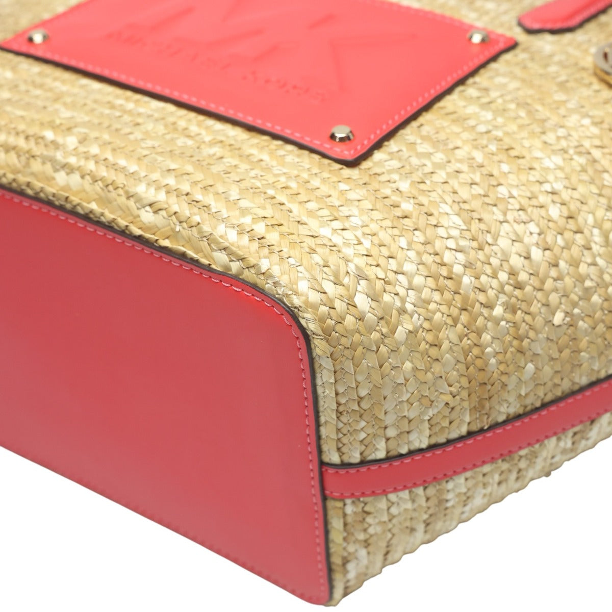 マイケルコース Michael Kors ハンドバッグ
 かごバッグ キンバー 大容量 キャンバス 35T2G7KT71 ピンク 【SS】
 【中古】