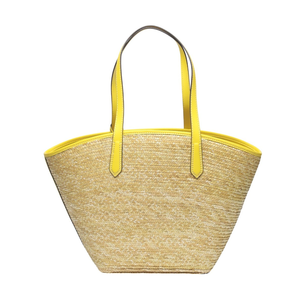 マイケルコース Michael Kors ハンドバッグ
 かごバッグ 大容量 ストロー イエロー 【SS】
 【中古】