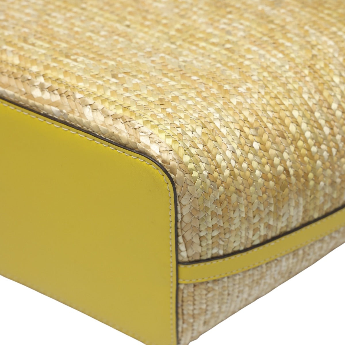 マイケルコース Michael Kors ハンドバッグ
 かごバッグ 大容量 ストロー イエロー 【SS】
 【中古】