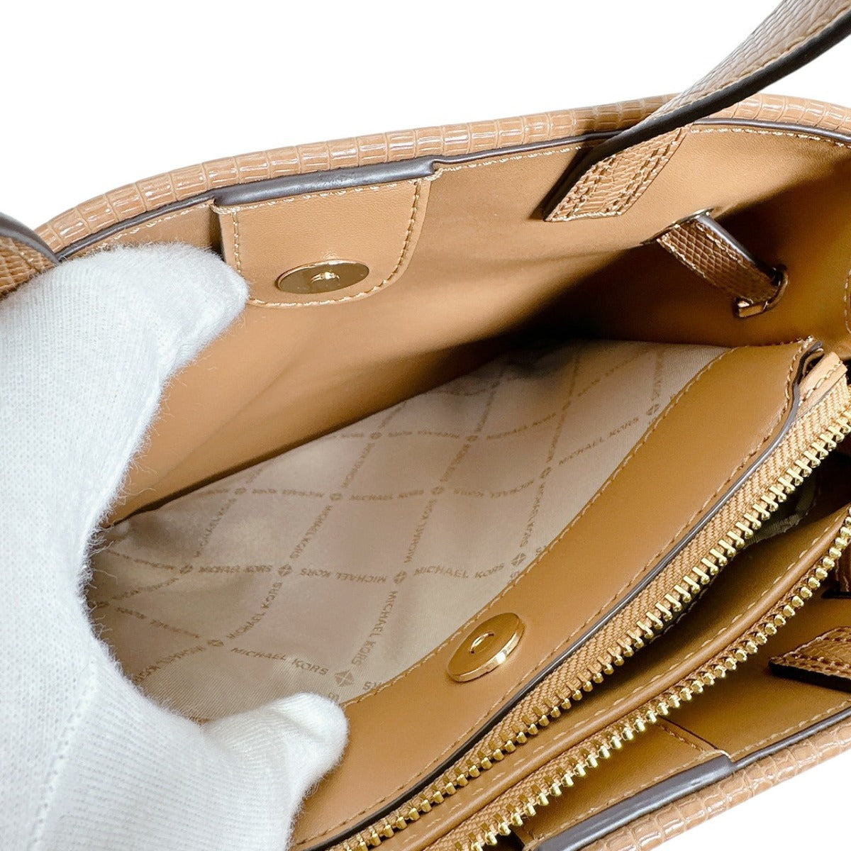 マイケルコース Michael Kors ハンドバッグ
 2WAYバッグ ショルダーバッグ ポリウレタン 35T2GU5S1W1214 ブラウン 【SS】
 【中古】