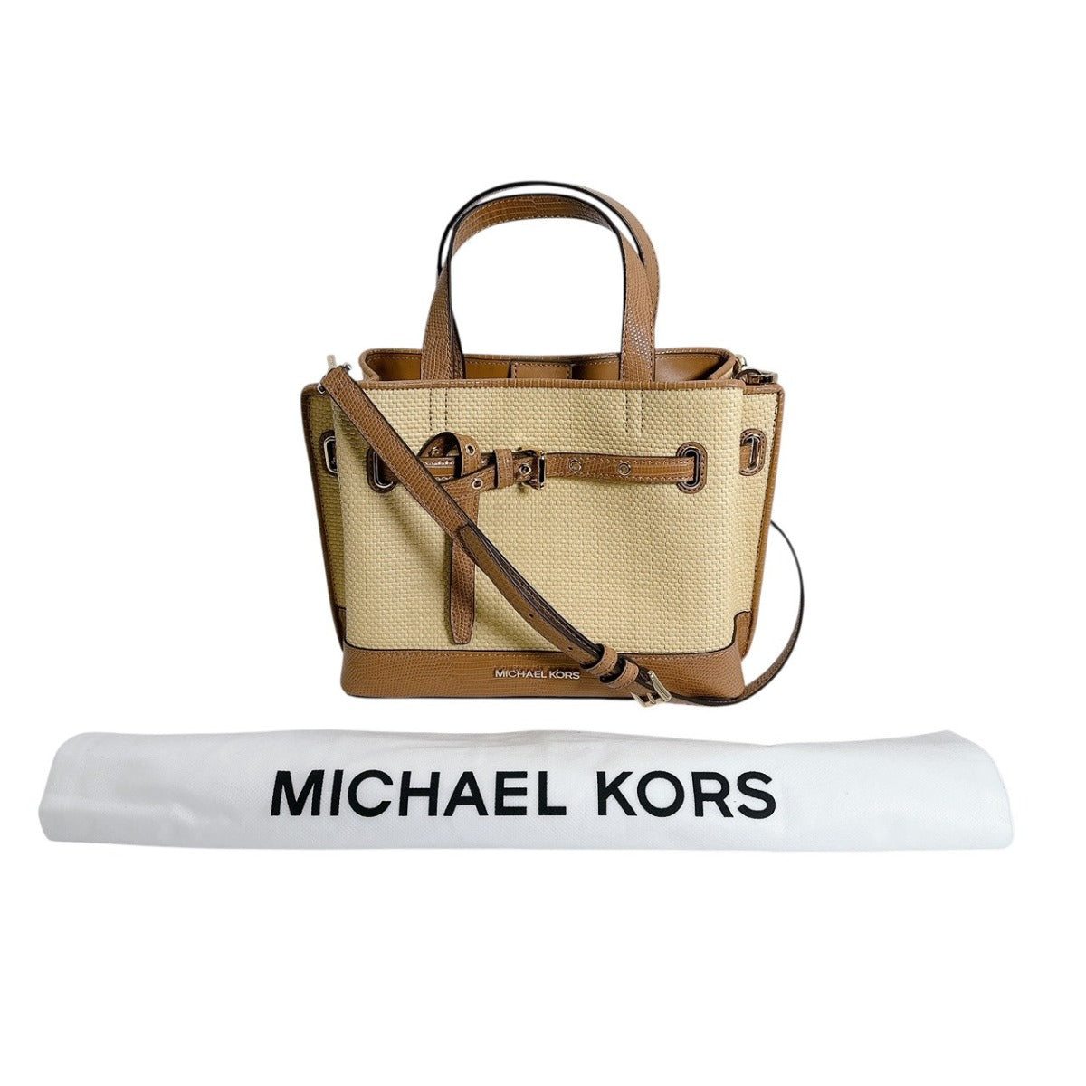 マイケルコース Michael Kors ハンドバッグ
 2WAYバッグ サッチェル ショルダーバッグ ポリウレタン 35T2GU5S1W1214 ブラウン 【SS】
 【中古】