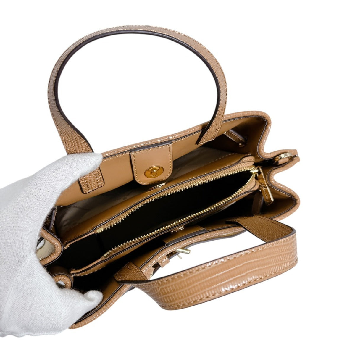 マイケルコース Michael Kors ハンドバッグ
 2WAYバッグ サッチェル ショルダーバッグ ポリウレタン 35T2GU5S1W1214 ブラウン 【SS】
 【中古】