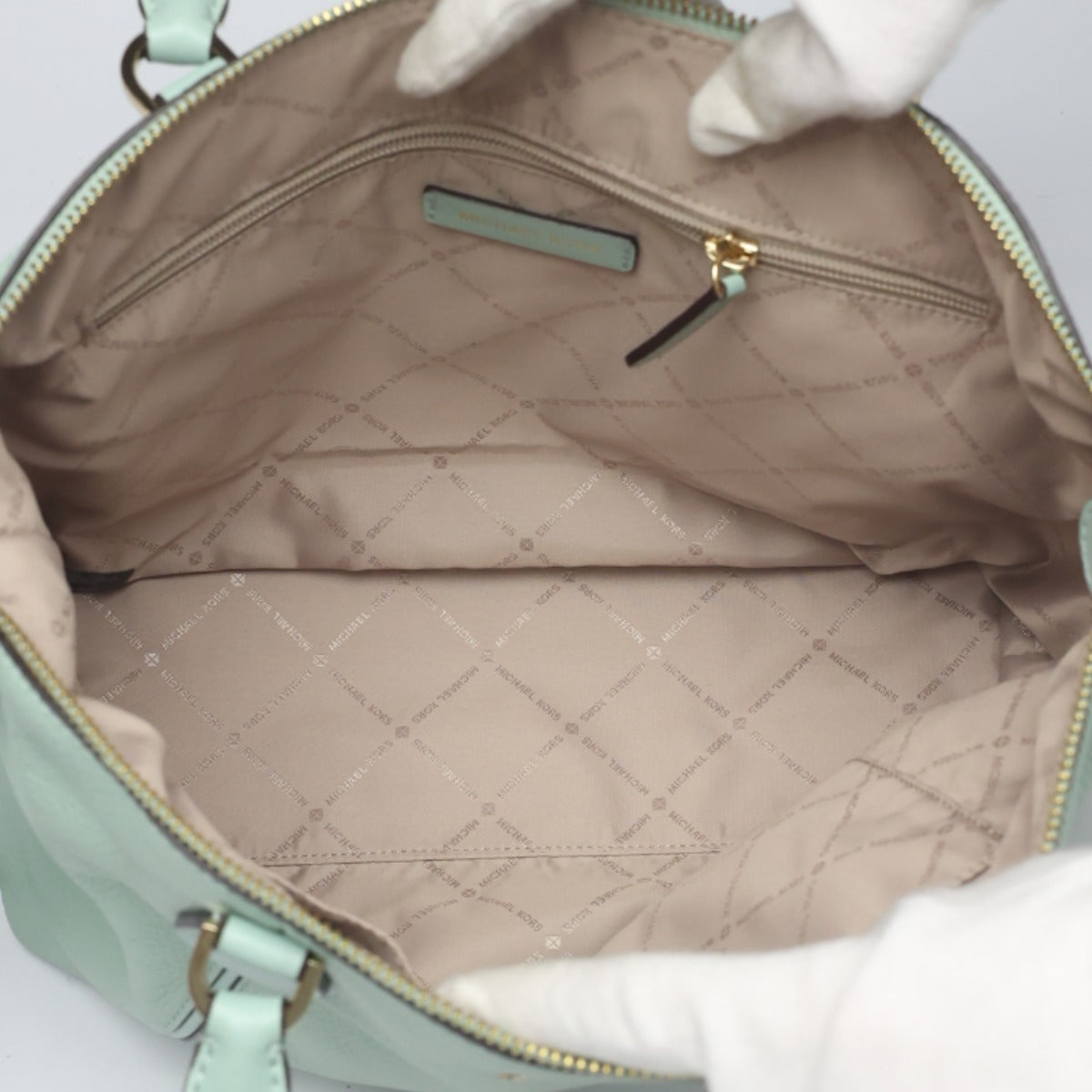 マイケルコース Michael Kors ハンドバッグ
 2WAYバッグ サッチェル ショルダーバッグ 牛革 35S0GYZS3L ライトグリーン 【SS】
 【中古】