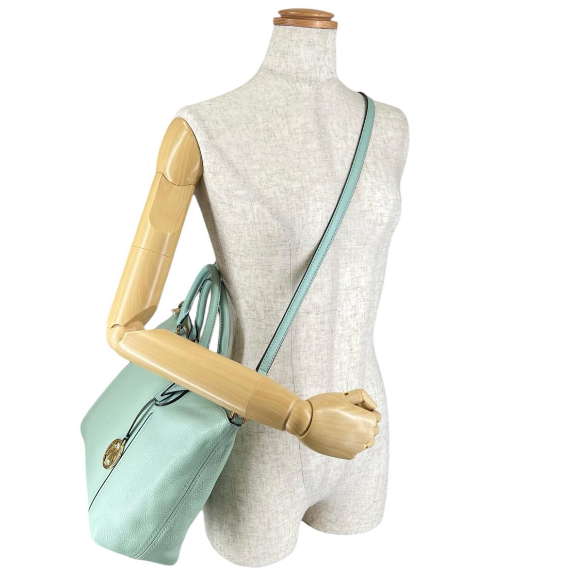 マイケルコース Michael Kors ハンドバッグ
 2WAYバッグ サッチェル ショルダーバッグ 牛革 35S0GYZS3L ライトグリーン 【SS】
 【中古】