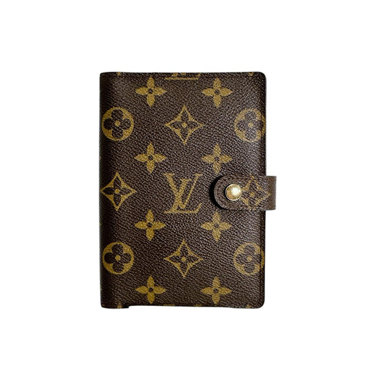 ルイヴィトン LOUIS VUITTON 手帳カバー
 システム手帳カバー モノグラム アジェンダ PM モノグラムキャンバス R20005 ブラウン LV
 【SS】
 【中古】