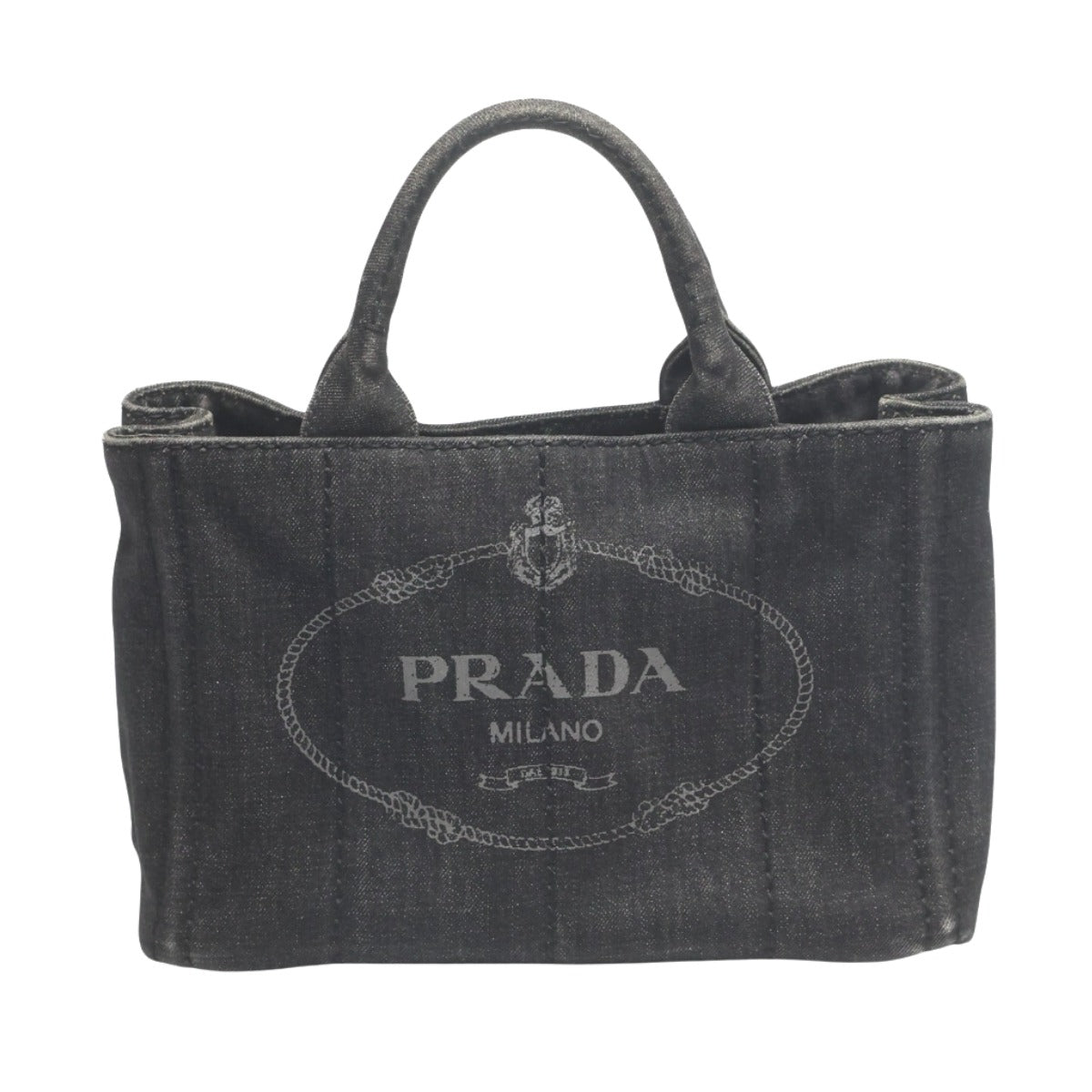 プラダ PRADA トートバッグ
 2WAYバッグ デニム カナパ デニム B2439G ブラック 【SS】
 【中古】