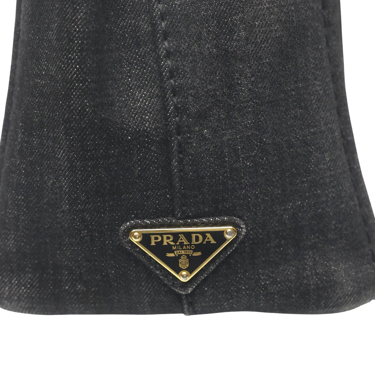 プラダ PRADA トートバッグ
 2WAYバッグ デニム カナパ デニム B2439G ブラック 【SS】
 【中古】