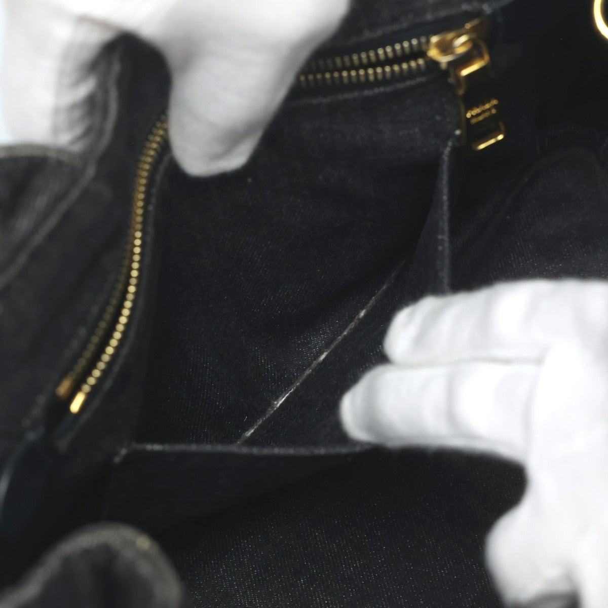 プラダ PRADA トートバッグ
 2WAYバッグ デニム カナパ デニム B2439G ブラック 【SS】
 【中古】