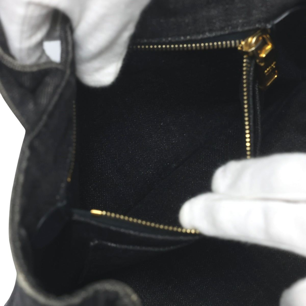 プラダ PRADA トートバッグ
 2WAYバッグ デニム カナパ デニム B2439G ブラック 【SS】
 【中古】