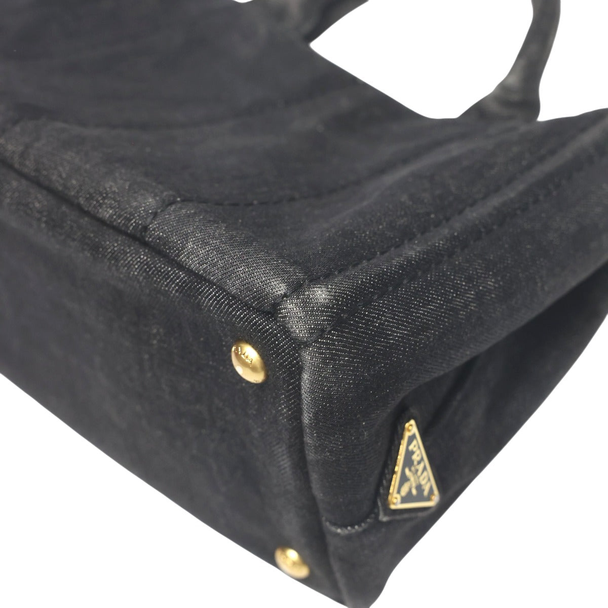 プラダ PRADA トートバッグ
 2WAYバッグ デニム カナパ デニム B2439G ブラック 【SS】
 【中古】