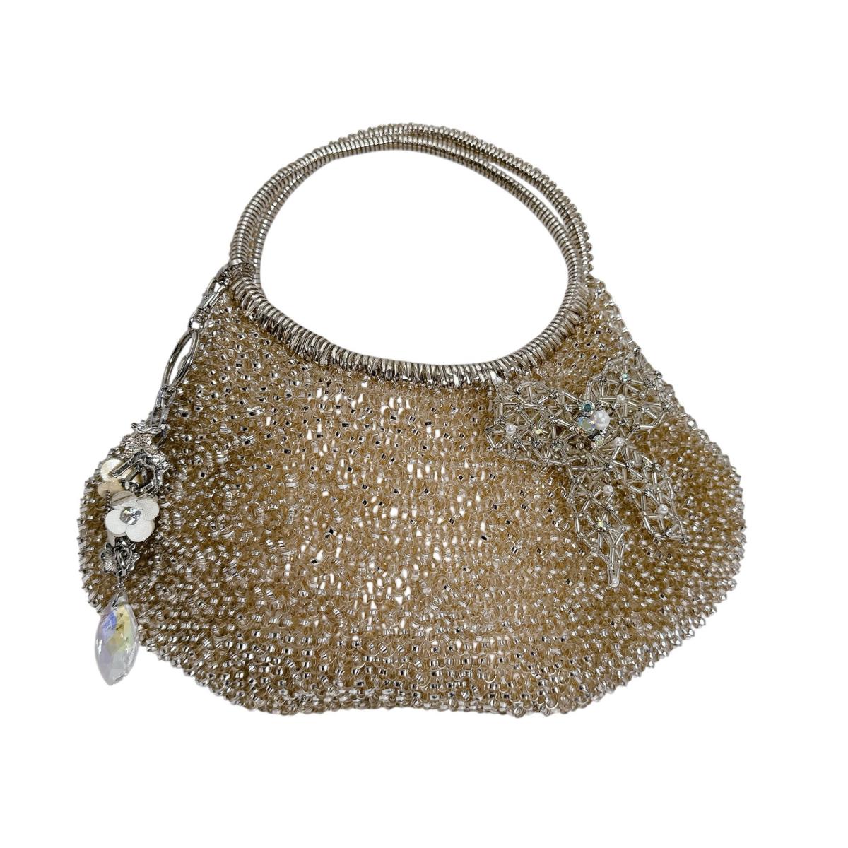 アンテプリマ ANTEPRIMA ハンドバッグ
 ワイヤーバッグ パーティー ミニバッグ ワイヤー ベージュ 【SS】
 【中古】