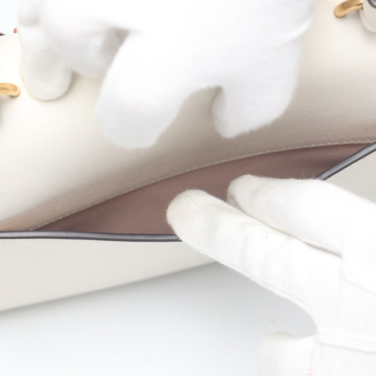 ケイトスペード Kate Spade ハンドバッグ
 ミニバッグ ケイティ ハート エンベリッシュ スモール トップ レザー ホワイト 【SS】
 【中古】