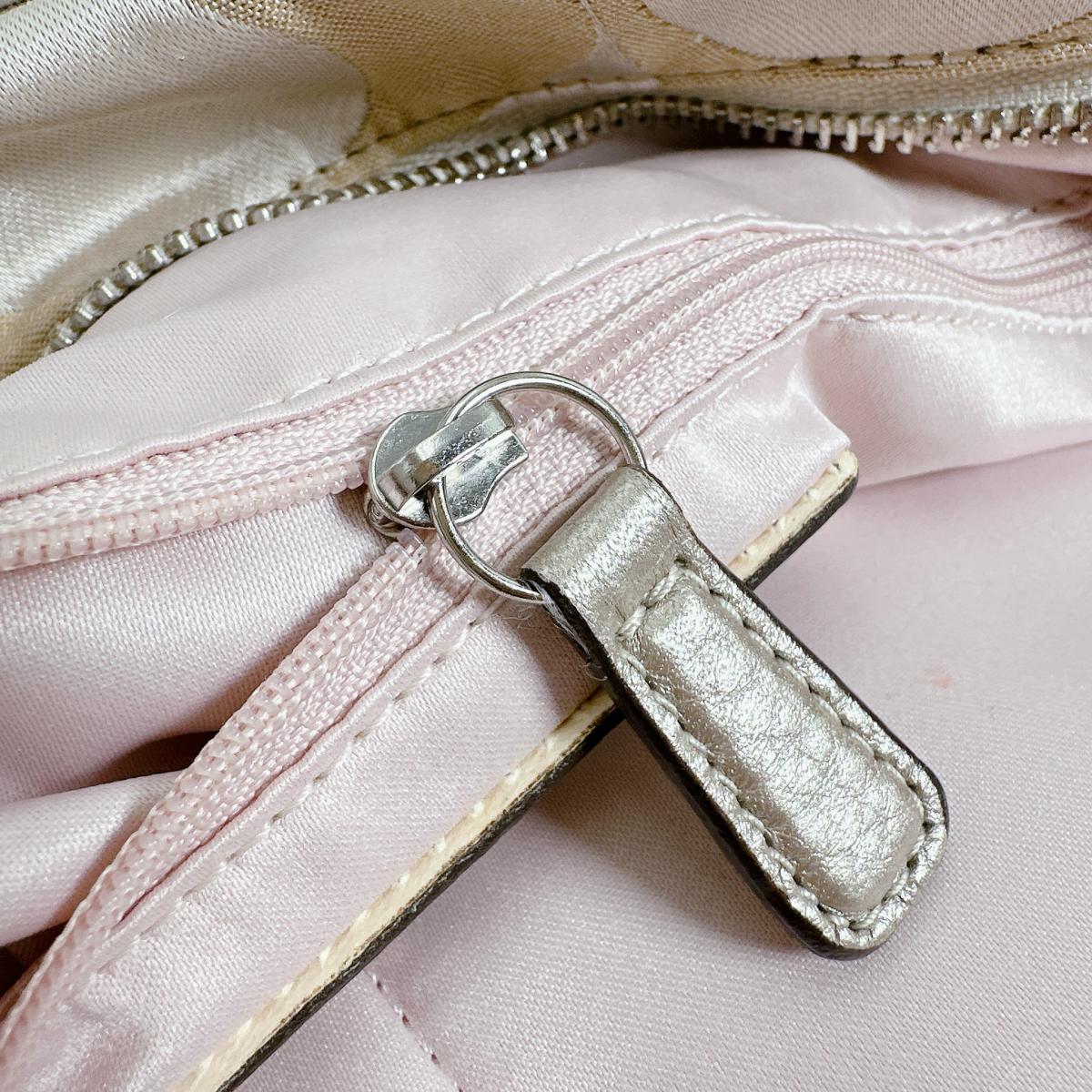 コーチ COACH トートバッグ
 ハンドバッグ クリスティングシグネチャー 肩掛け レザー 16778 ベージュ 【SS】
 【中古】