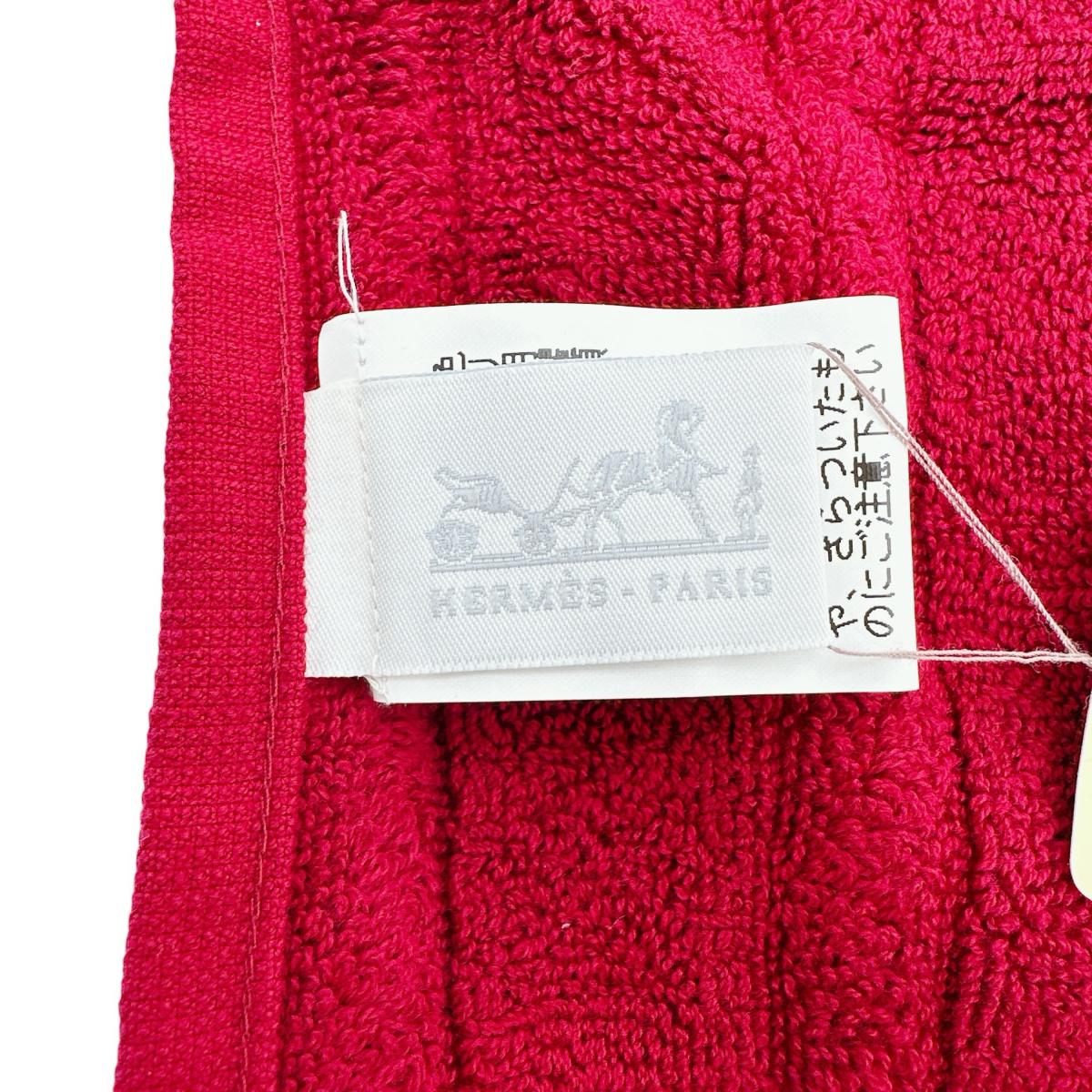 エルメス HERMES タオル
 ハンドタオル コットン レッド 【SS】
 【中古】