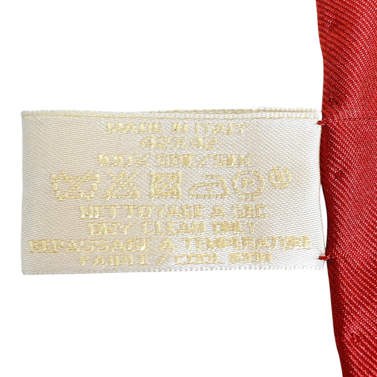 カルティエ CARTIER スカーフ
 スカーフ スクエア パンサー シルク CRPC001686 ルージュ 【SS】
 【中古】